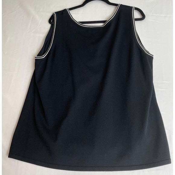 Vintage Anne Klein Womens 2X Black Pullover Sweater Top Career‎ Preppy Office - Picture 2 of 8